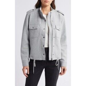 Rails Women's Collins Heather Gray Heavier Knit Military Jacket  Size M  Casual